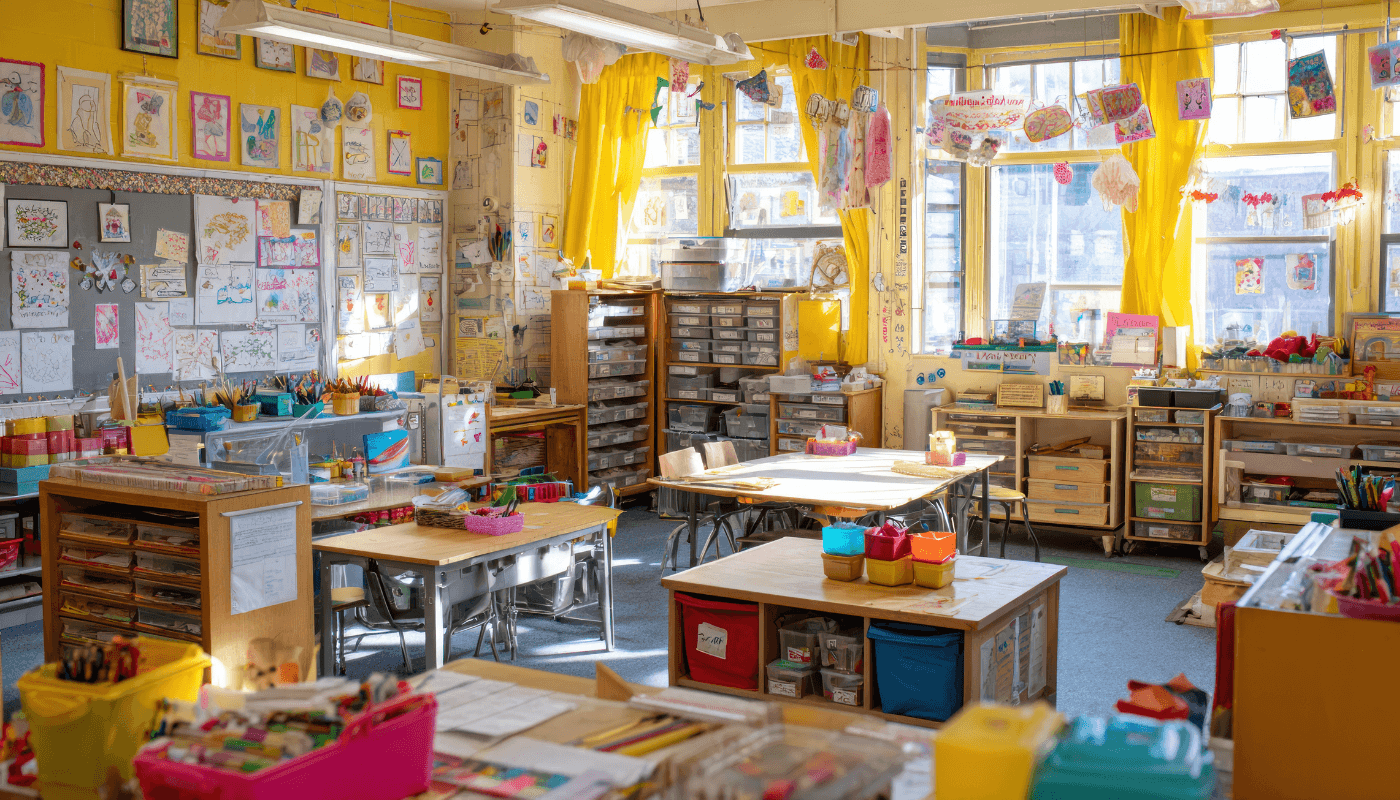 Students reading books in the school library.